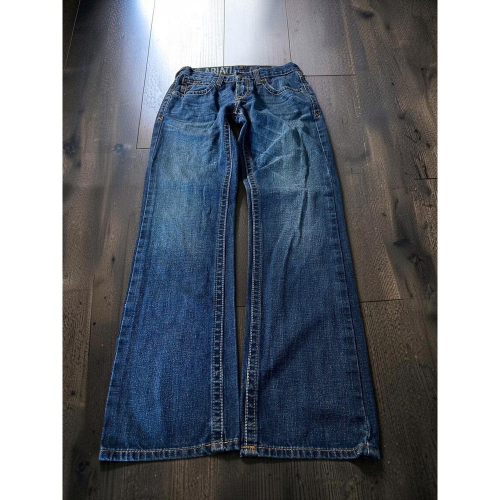 Ariat M5 Low Rise Straight Leg Jeans Mens 30x34 Blue 100% Cotton Western Cowboyr